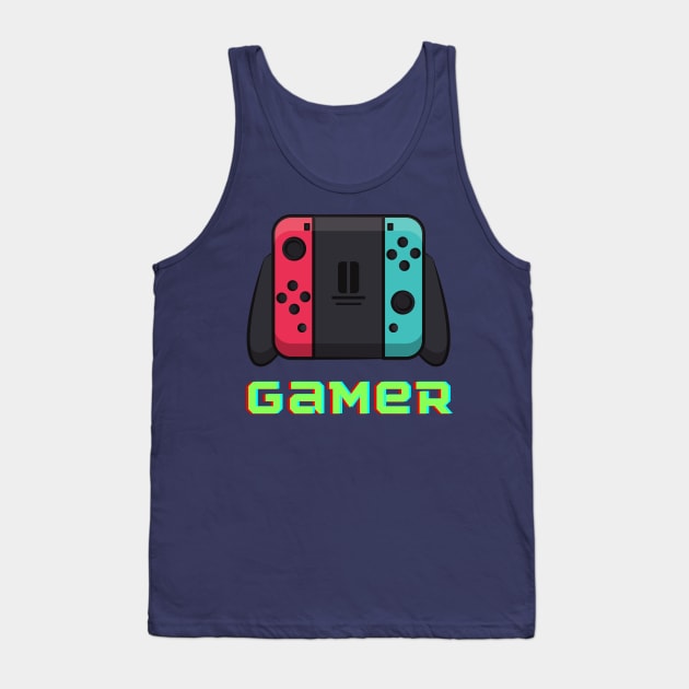 Neon Gamer Tank Top by Elysian Alcove